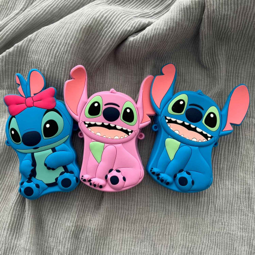  Stitch and Angel Silicone Crossbody Mini Bag