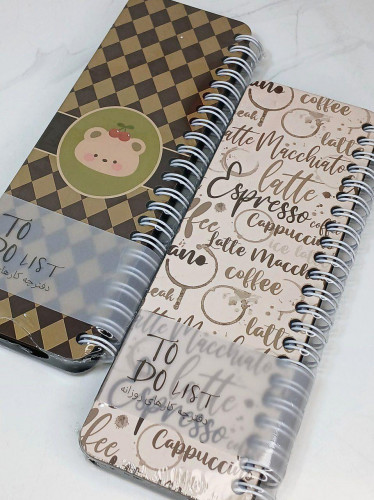 Fancy wooden cover two-page list notebook