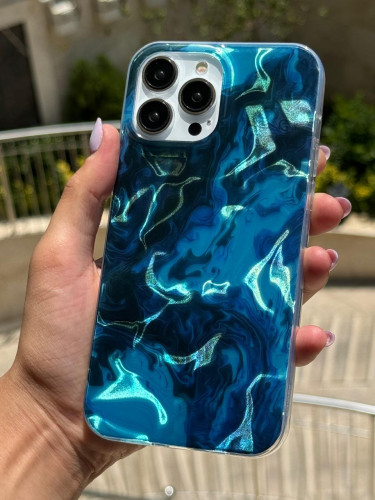 Blue Ink holographic case for iPhone 12 Pro Max 
