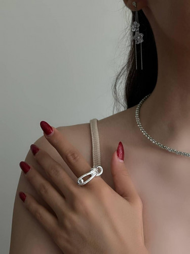 Minimal Silver-Plated Girls' Ring