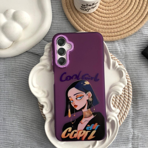 قاب دخترانه طرح Cool Girl بنفش گوشی سامسونگ A34