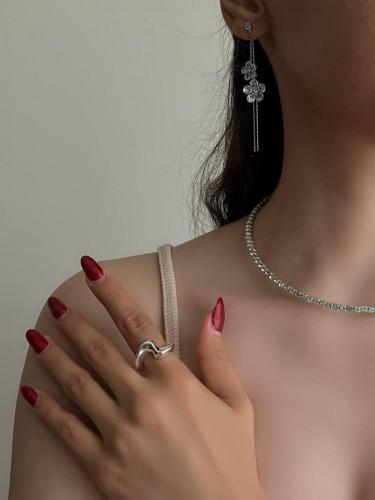 Minimal Silver-Plated Girls' Ring