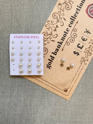 گوشواره میخی طرح مروارید