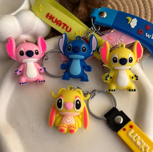Stich design silicone key chain