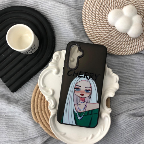 قاب دخترانه طرح Cool Girl مشکی گوشی سامسونگ S21 FE
