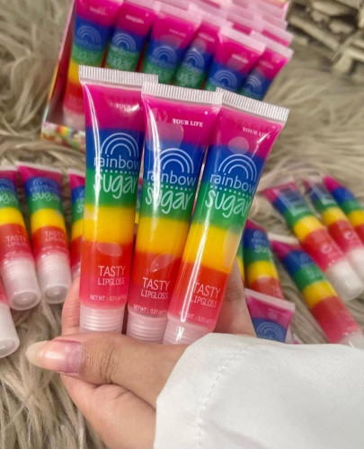 لیپ گلاس ۷ رنگ Rainbow Sugar