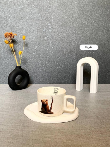 Honey Bear Ceramic Mug Cafe Style