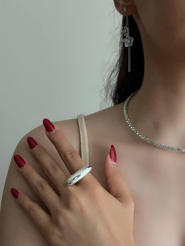 Minimal Silver-Plated Girls' Ring