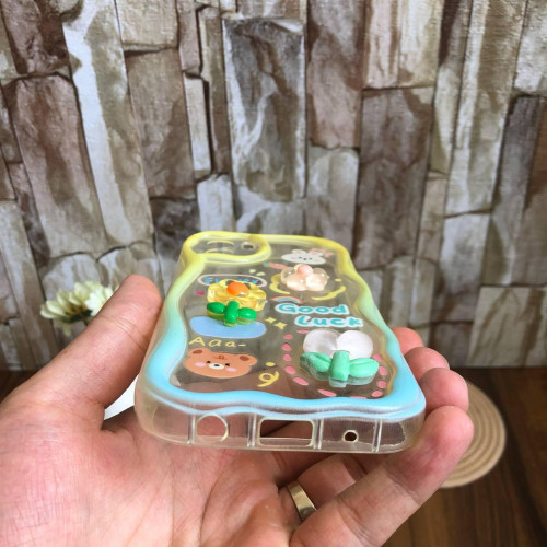Clear whimsical case with a raised doll design for Xiaomi Redmi A1 4g