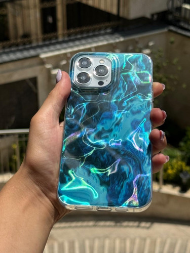 Blue Ink holographic case for iPhone 12 Pro Max 